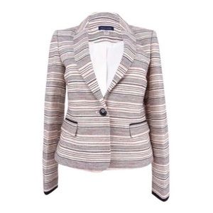 Tommy Hilfiger tweed striped linen blend blazer